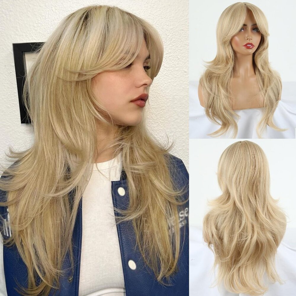 Strawberry Blonde Layered Women's Wig
